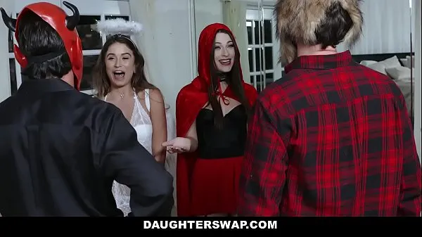 New Cosplay (Lacey Channing) (Pamela Morrison) Receive Juicy Halloween Treat From StepDaddies energy Tube
