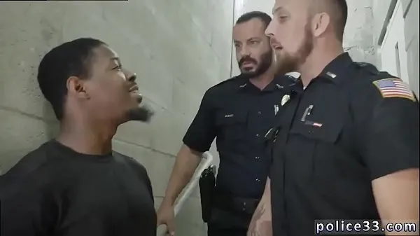 Naked black cop gay first time Fucking the white cop with some أنبوب طاقة جديد
