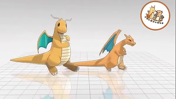 新しいThe Same Charizard & Dragonite Video Dancing With Differents Songsエネルギー チューブ