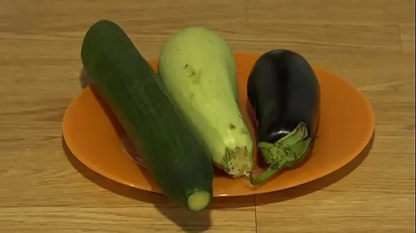 New Organic anal masturbation with wide vegetables, extreme inserts in a juicy ass and a gaping hole energy Tube