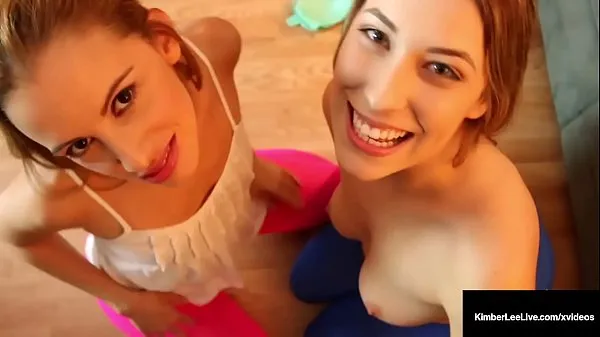 Nuevo Chicas de yoga Kimber Lee y Ashlynn Taylor folladas por el culotubo de energía