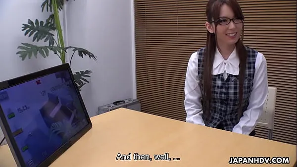 Nytt Japanese office lady, Yui Hatano is naughty, uncensored energirör