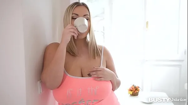 New Busty seduction with Krystal Swift pouring honey all over her huge 34F natural tits energy Tube