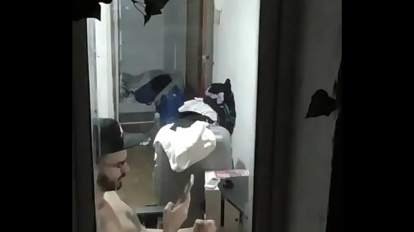 Νέος σωλήνας ενέργειας Neighbor caught jerking off