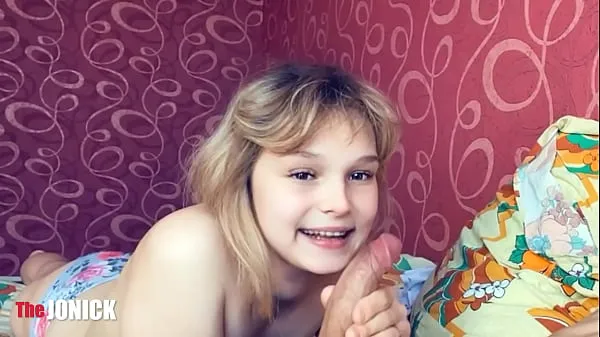 Naughty Stepdaughter gives blowjob to her / cum in mouth أنبوب طاقة جديد