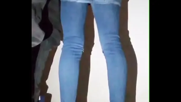 Her perfect ass in jeans was fucked on the balcony Tiub tenaga baharu