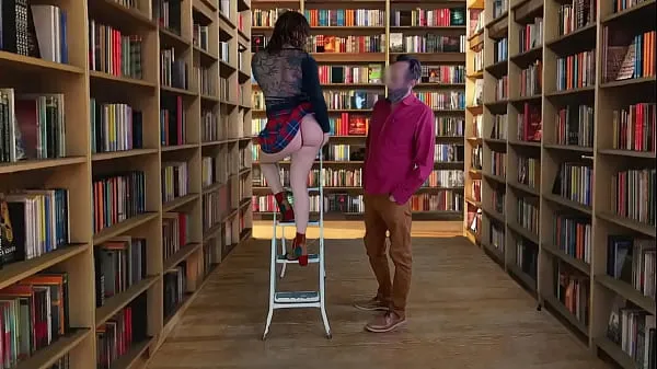 New Blowjob to the teacher in the library energy Tube