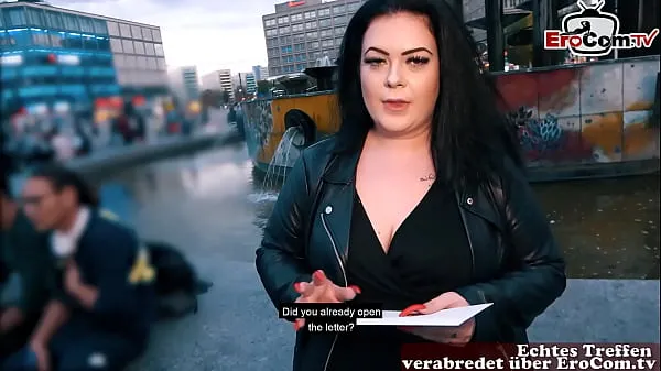 New German fat BBW girl picked up at street casting energy Tube