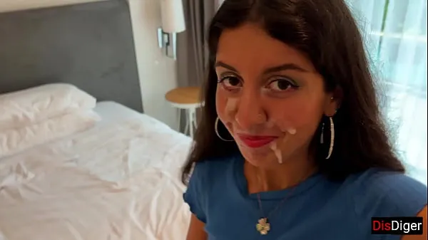 New Step sister lost the game and had to go outside with cum on her face - Cumwalk energy Tube