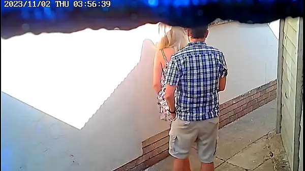 Daring couple caught fucking in public on cctv camera أنبوب طاقة جديد