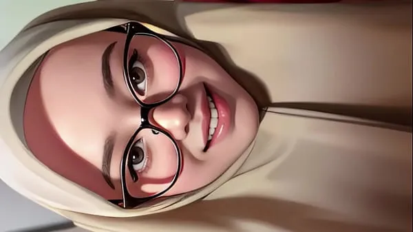 Nuovo tubo di energia hijab girl shows off her toked